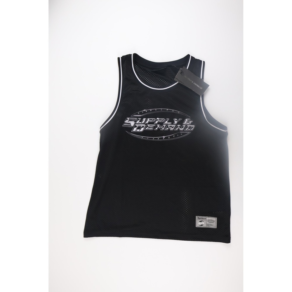 Supply & Demand Jersey Tuscan Vest Large Black World Tour Mesh Streetwear